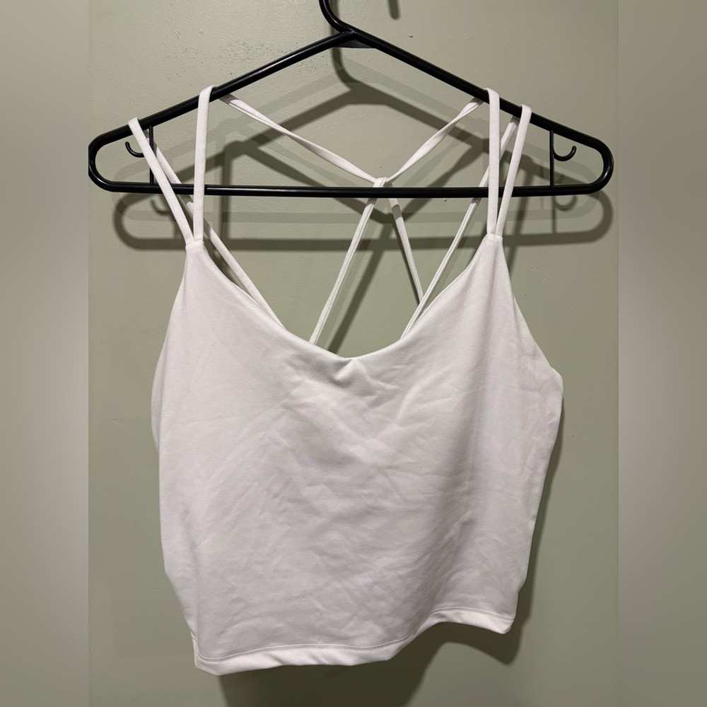 Old Navy White Crisscross Tank Top